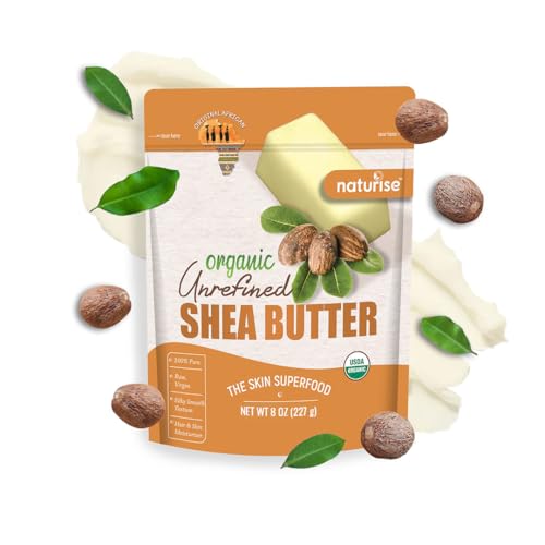 African Shea Butter Raw Organic, Pure Shea Butter Raw Organic for Skin and Hair, Shea African Butter Skin Moisturizer, Raw Shea Butter Without Artificial Fillers & GMOs, 8 oz