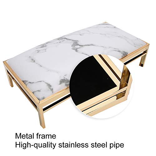 Nail Art Hand Pillow, Stylish and Elegant PU Leather Manicure Arm Rest Cushion, Anti-Slip and Soft Hand Cushion for Nail Art Salon Home, Nail Art Equipment Tools(Marble)