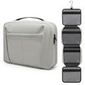 Travel Hanging Toiletry Bag for Men Women Wash Bags Water-Resistant Organiser Makeup Cosmetic Bag Foldable Large Capacity Travel Sized Toiletries with 5 Compartments (Silk Grey, Medium)