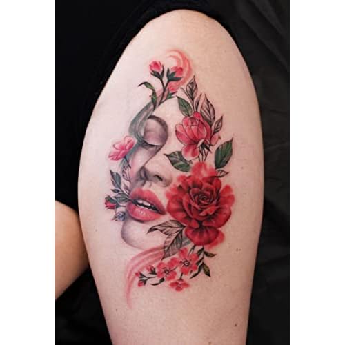 Flower Series 20 Sheets Color Temporary Tattoos for Women and Girls Fake Tattoo Stickers