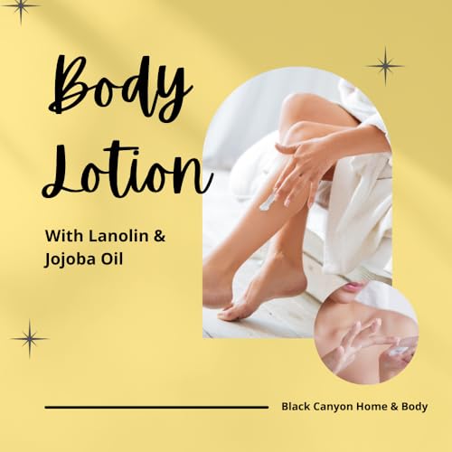 Black Canyon Bergamot Jasmine & Patchouli Scented Body Lotion with Lanolin and Jojoba Oil, 12 Oz