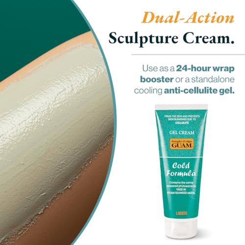 Guam Cooling Anti-Cellulite Cream for Thighs & Legs ? Skin Firming Gel with Menthol & Seaweed ? Natural Water Retention & Cellulite Treatment (8.4 Oz)