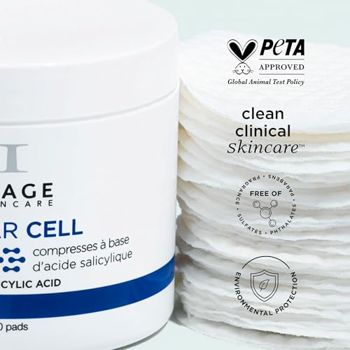 IMAGE Skincare, CLEAR CELL Salicylic Clarifying Pads, Exfoliating Wipes to Clarify Pores for Oily Prone Skin, 60 Pads