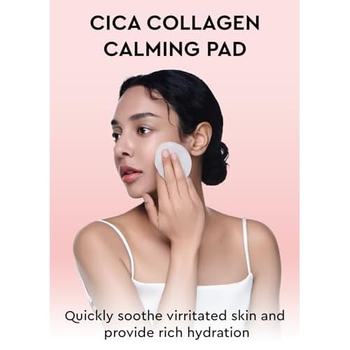 bewants Face Cleansing Pads, Cica Collagen for Soothing & Moisturizing Skin ? Travel Kit with Centella Asiatica & Triple Hyaluronic Acid, 50 Pads