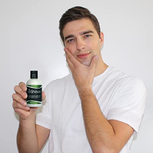 eShave Luxury After Shave Balm for Men-After Shave Lotion Soothes Razor Burn- Deep Moisturizes Skin- All-Natural Vegan After Shave Cream Calming White Tea 6 oz