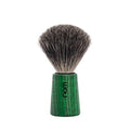 NOM Theo Shaving Brush | Pure Badger Shave Brush for Shaving soaps and creams | Exfoliating Shaving Brush| Green Ash handle