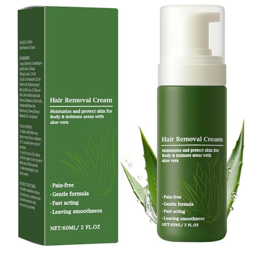 Botan Man Hair Removal Cream with Natural Aloe Vera ? Body & Intimate Areas, Men's No-Shave Hair Removal Spray for Face