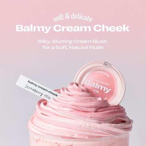 Balmy Cream Cheek | Lightweight Cloud-Touch Cheek Color | Buildable, Long-Wear Cream Blush with a Soft Matte Finish for Natural & Bold Looks | 2.5 g (No.0 Nudy Apricot)