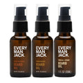 Every Man Jack Beard Oil Gift Set for Men ? Full Size 3-pack - Sandalwood, Vanilla + Cedar & Aged Bourbon Scents ? Softens Beard + Adds Shine - Naturally Derived w/Shea Butter ? 1 fl oz (3 Pack)