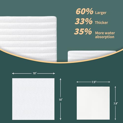 Ourmed Life Face Towels, 12"¡¿12" Tear-Off Disposable Biodegradable Facial Towels for Sensitive Skin, Lint- free Face Wipes for Washing Face, Skincare and Makeup Removal, Dry Wipes, (60 Ct, 1 Pack)
