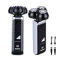 2-Pack Electric Rotary Shavers for Men 3D Floating Head Rotary Razor USB-C Rechargeable Easy Clean Magnetic Head Ideal Gift for Dad Husband Travel Razor for Men