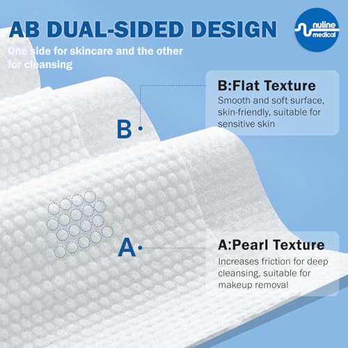 Disposable Face Towel, Biodegradable Facial Towels for Sensitive Skin, Ultra Soft Face Towelette for Women Cleansing, 7.87¡¯¡¯ x 7.87 ¡®¡¯ (4 Packs)