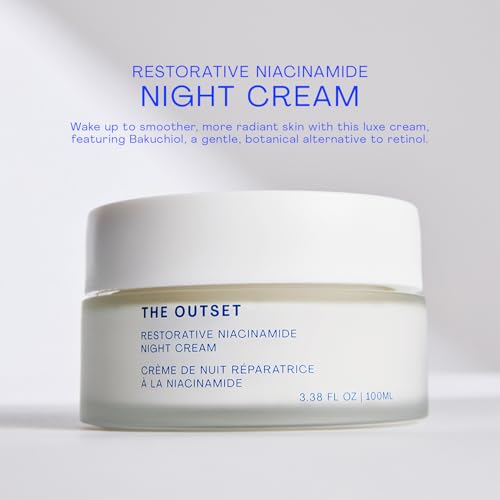 The Outset Niacinamide & Bakuchiol Night Cream, Hydrating Fragrance-Free Moisturizer for All Skin Types & Sensitive Skin - 1.7 fl oz