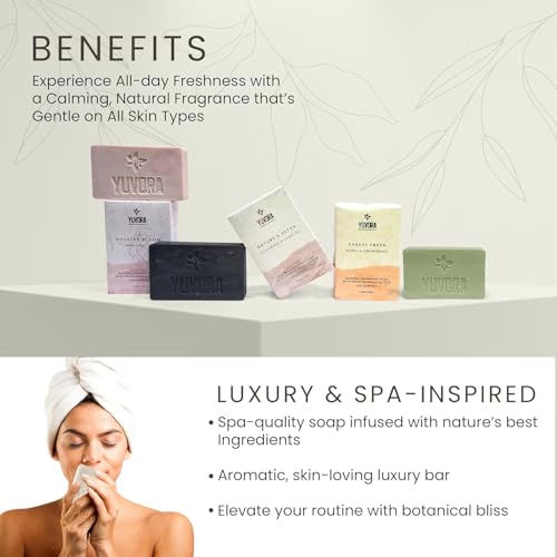 Handmade Women¡¯s Body Soaps 5 OZ Pack of 4 ? Long-Lasting Natural Bar Soap ? Luxurious Aromatherapy Scents ? Moisturizing Herbal Skincare ? Gift Set ? The Pure Balance