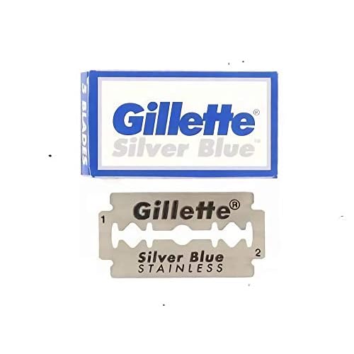 50 Silver Blue Double Edge Razor Stainless Blades Made in Russia