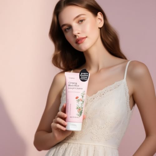 Ginseng Black Rice Low pH Cleanser, Gentle Face Wash with Fermented Ginseng, Rice Extract, For Sensitive Skin