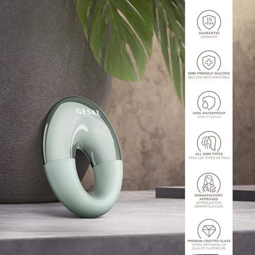 GESKE SmartAppGuided¢â Cool & Warm Eye Massager | 7 in 1 | Multifunctional Massager | Eyes & Face | Battery-free Cooling & Warming | Firms, Relaxes & De-Puffs Skin | Ring-shaped Design for Easy Grip