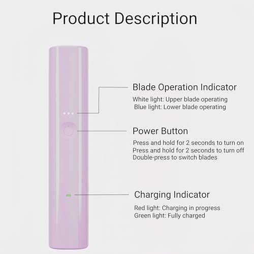 Bikini Trimmer for Women Electric Razors for Women Electric Shaver Female 2-in-1 Bikini Razor for Pubic Hair, Private Area, Legs, Face, Body Hair, Waterproof, Dual Head, Rechargeable (Pink)