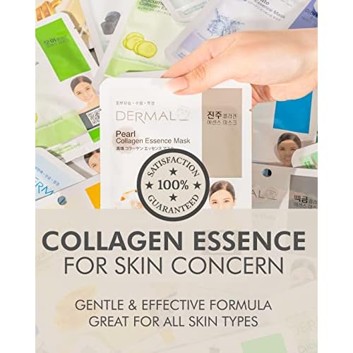 DERMAL 48 Combo Pack Made in Korea Facial Mask ? 20+ Years of K-Beauty Experience, Premium Quality Korean Sheet Masks for Daily Skincare Routine