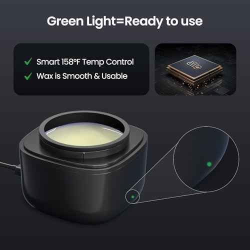 Nose Wax Kit Men, Nose Hair Waxing Kit with 158¡ÆF Smart Temp Control, 40 Sticks, 100g Wax, Painless Nose Hair Removal with USB-C Fast Heating, Upgraded Capacity, Multi-Accessories
