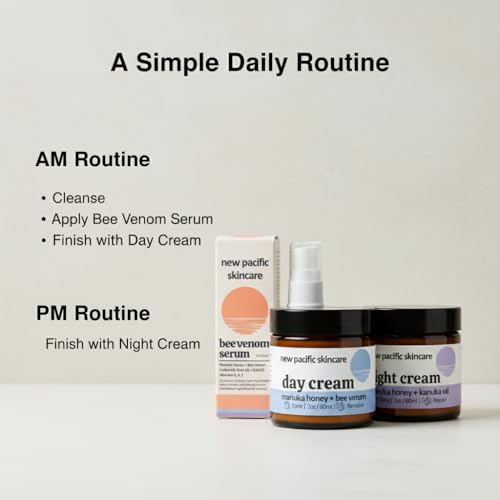 Bee Venom & Manuka Honey 45+ MGO Day Cream - Firming, Anti-Wrinkle Face Moisturizer with Hyaluronic Acid & Vitamin C, 2oz | 2.5-month supply