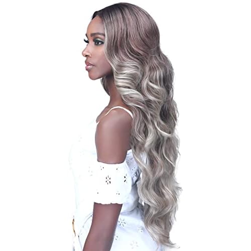 BOBBI BOSS Bobbi Boss Synthetic Hair 13x4 HD Lace Front Wig - MLF251 ARYA, Long Curly Hair Wig with Pre-Plucked Hairline, Safe High