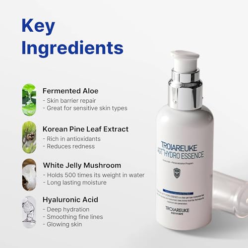 TROIAREUKE A.G.T HYDRO ESSENCE l Deep Hydrating Cooling Gel Essence Sleeping mask l 3.38 Oz. 100ml