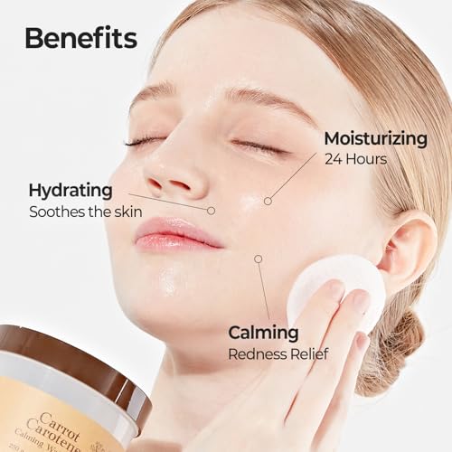 SKINFOOD Carrot Carotene Calming Water Pad and Daily Mask, Deep Hydrating, Soothing, Moisturizing for Sensitive Skin, Carrot Pad(60pads)&Carrot Daily Mask(30sheets)