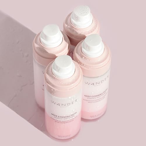 Wander Beauty Mist Connection Essence and Toner - 8-in-1 pH Balancing & Hydrating Facial Mist - Glowy Skin Care with Niacinamide, Hyaluronic Acid, Evening Primrose & Avocado - Alcohol-Free - 2.7 fl oz