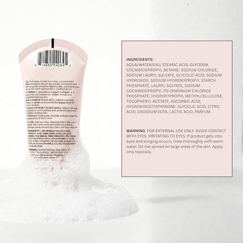 Global Beauty Care Glowing Facial Cleanser - Vitamin C Face Wash to Support Even-Looking Tone and Radiant, Brighter Skin with Niacinamide, AHA & Vitamin E, Gentle Daily Cleanser, 2.5 fl oz (3-Pack)