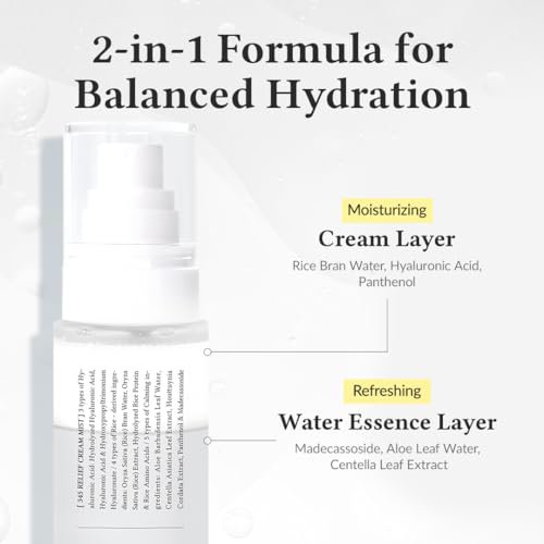Dr.Althea 345 Relief Cream Mist | Hydrating Facial Mist with Rice Extract | Soothing Care for Sensitive Skin | Vegan Korean Skincare, 3.38 Fl Oz (Pack of 2)