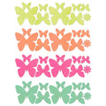 Sasswear Blacklight Body Stickers - Neon Fashion Accessories for Raves, Festivals and Glow Parties, 40/pk (Butterfly)