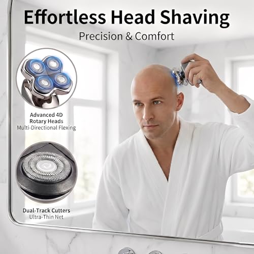 Compatible with Pitbull Shaver Replacement Blade,4 Pcs Fit for Skull Shaver Replacement Heads,Pro 4Replacement Blades Fit for Skull Pitbull ShaverGold/Silver/Butterfly Kiss/Platinum/Diamond PRO.