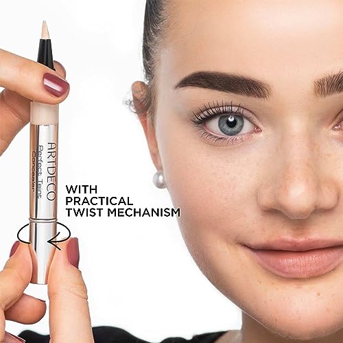 ARTDECO Perfect Teint Concealer - Light Peach N¡Æ05 - Light-Reflecting Concealer with Brush Applicator - No Signs of Tiredness - Medium Coverage - Water-Resistant - Long Lasting - Makeup - 0.07 Fl Oz