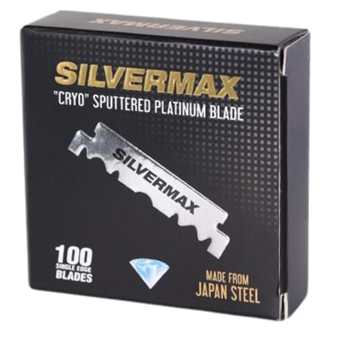 Silvermax from The Shave Factory Japan Steel Single Edge Razor Blades 100 pcs