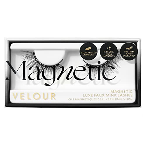 VeVelour Magnetic Eyelashes, Luxurious False Eyelashes, Reusable Lashes, Wear up to 30x & Vegan, All Eye Shapes, Natural Lashes, Magnetic Eyeliner not Included (Electromagnetic)
