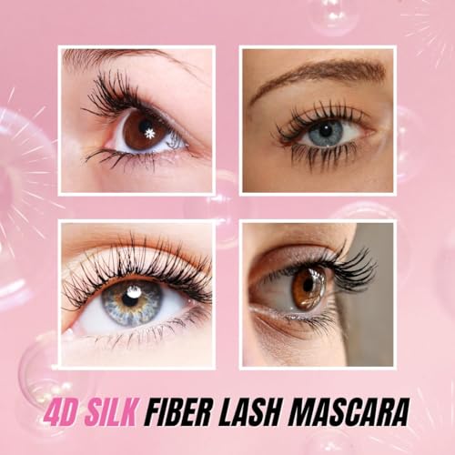 Two Pack: Silk Fiber Mascara 4D, Lengthening and Thickening, Secret Xpress Control - Long Lasting & Smudge-Proof, All Day Exquisitely Full, Long, Thick, Lashes