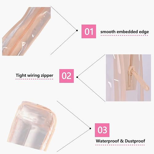 LED Lighted Travel Makeup Mirror with 1x/5x/10x Magnification, Hand Held Pocket Vanity Mirror with Lights, Touch Button,Compact, Portable Mirror for Handbag and Purses(Pink)