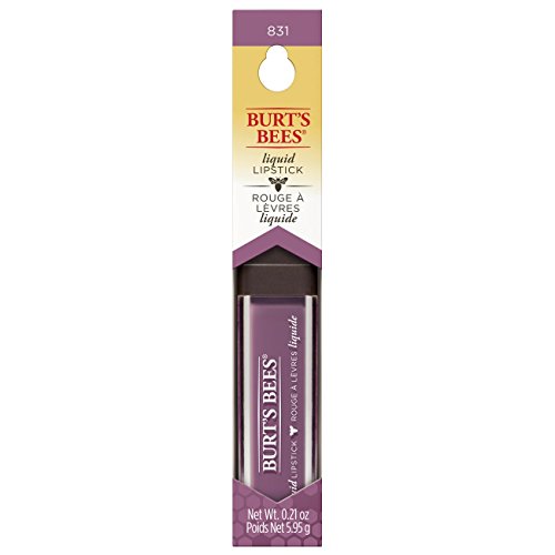 Burt's Bees 100% Natural Glossy Liquid Lipstick, Lavender Lake, 1 Tube