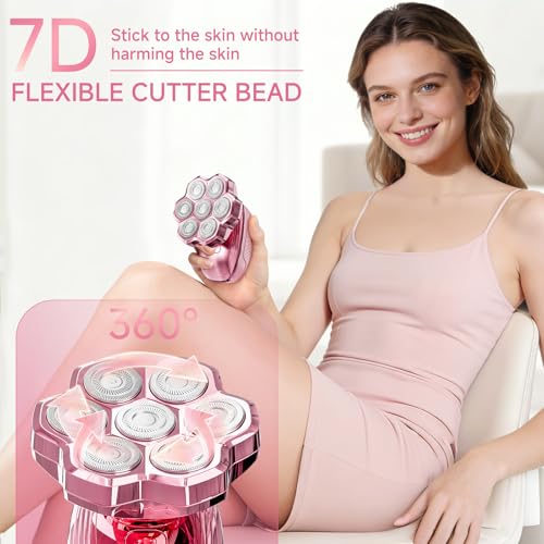 Electric Razors for Women Legs, 5-in-1 Electric Shaver for Women & Body Shaver, Waterproof Wet/Dry 7-Blade Women¡¯s Electric Shaver with Womens Facial Hair Shaver for Lady Face Underarms Public