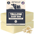 Beef Tallow Soap Bar ? All Natural Grass Fed Tallow Soap Unscented ? Moisturizing Face & Body Wash Great for Eczema, Dry, Itchy, Sensitive Skin ? Handcrafted Bath Soap for Adults, Kids, Made in USA