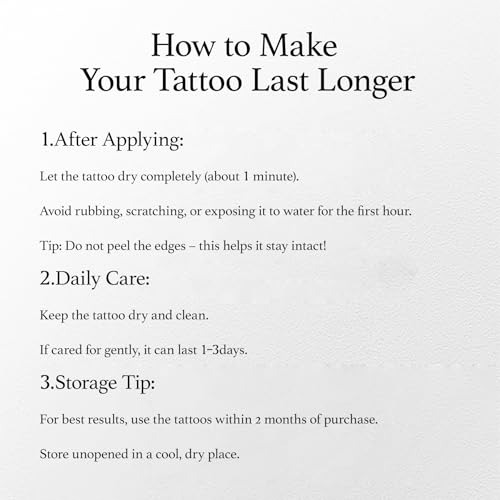 6 Sheets Let Them Heart Temporary Tattoo Stickers - Water Resistant Fake Tattoos for Women/Adults/Kids, Long-Lasting Black Letter Design, Easy Apply & Remove for Parties