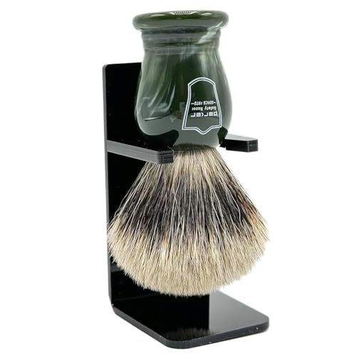 Parker - The King - Oversized 3 Band Pure Badger Bristle Shaving Brush - Long Loft ? Brush Stand Included - Generates a Giant and Luxurious Lather