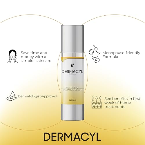 Dermacyl Vitamin C Serum for Face - Peptides c Total Package Serum with Hyaluronic Acid - All-in-One Vitamin Formula for Anti Aging, Hydration, Firms, Lifts, Targets Age spots - Fine Lines & Wrinkles