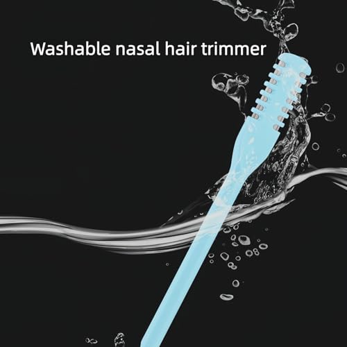 2-in-1 Nosal Hair Cutter, Double Sided Nose Hair Cutter, Manual 360¡Æ Rotating with Safety Blades & Soft Cleaning Brush, Nose Hair Trimmer for Men & Women (Mixed)
