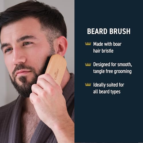 Cremo Palo Santo 2n1 Beard Wash & Softener + Deep Conditioner + Oil + Brush and Shear Set for A Full Beard Regimen