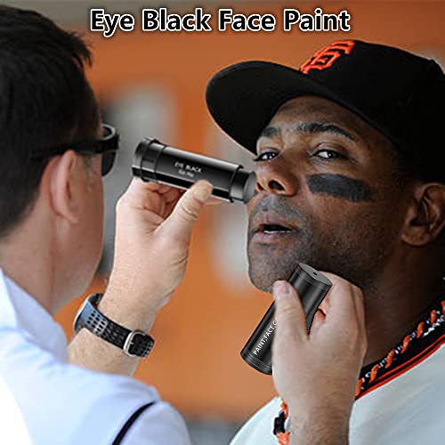 Go Ho 3PCS Eye Black Sticks for Sports,Eyeblack Baseball Face Paint,Softball/Baseball Accessories,Football Stick Eye Strips,Black Face Body Paint for Halloween Makeup