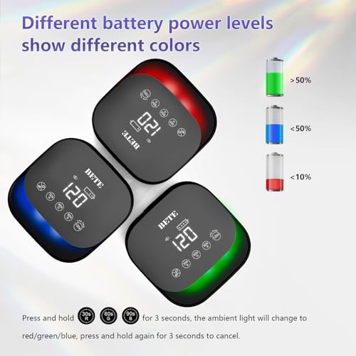 BETE 60W Cordless UV LED Nail Lamp - Rechargeable Gel Polish Dryer with Auto Sensor, 30 Beads & 4 Timer Settings Portable for Home/Salon Black