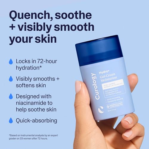 Curology Hydro+ Essentials Bundle, Foaming Gel Cleanser, Cream Moisturizer, and Cooling Caffeinated Eye Gel with Hyaluronic Acid, Peptides, and Niacinamide