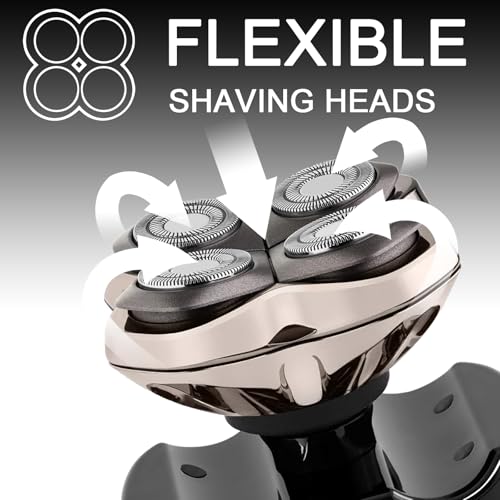 Replacement Head Compatible with Shaver PRO 4, Blade Fit for Skull Pitbull, Butterfly Kiss PRO & Palm Shavers, Replacement Head for Electric Shaver & Blade for Bald Head and for Men/Women (2 Pcs)
